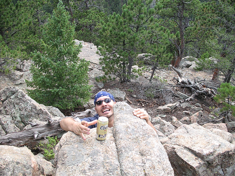 Jesse Beck climbs for hours for a Rocky Brewed Coors