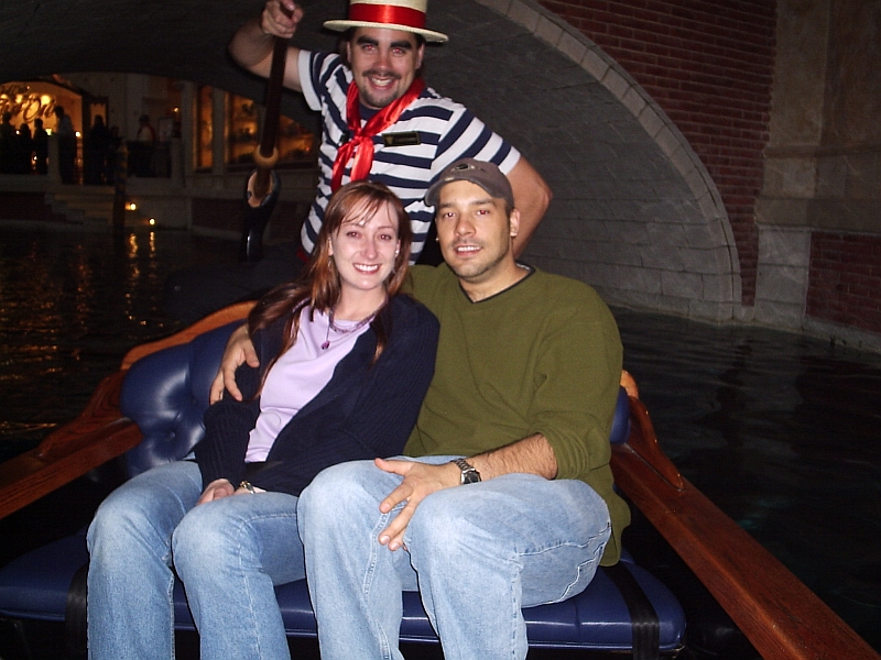 Jesse Beck and Lynee Beck Gondola Ride in Las Vegas Venetian Hotel