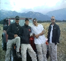 driving H2 hummers in crazy mountains of Montana